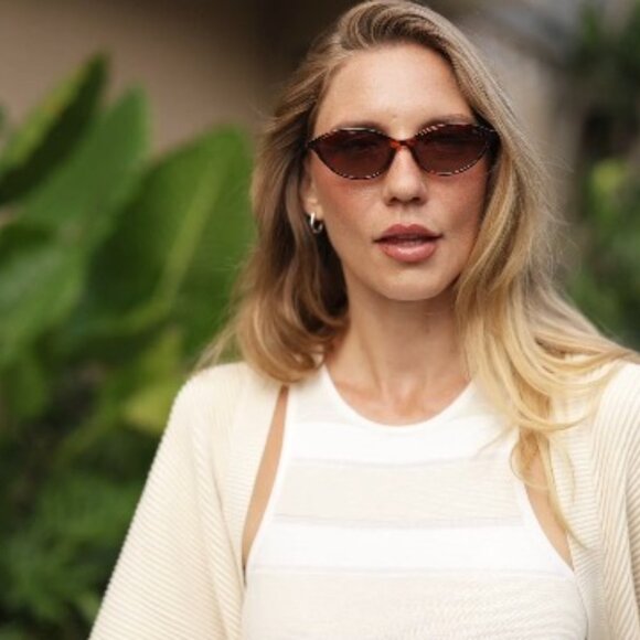 Polarized Oval Sunglasses Lightweight Retro 90s Chic Sunnies main image 6